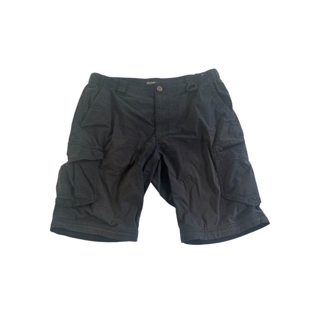 CQR Tactical Cargo SHORTS ONLY Men's 34x10 Zip Pockets Stretch Black #5649